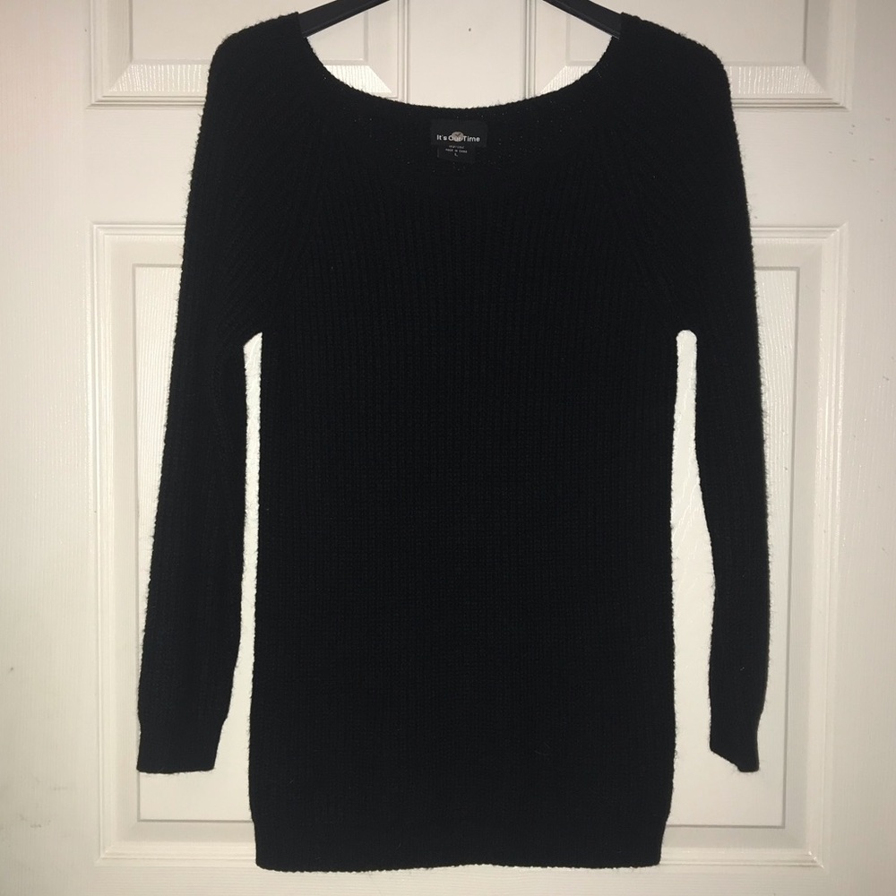 It’s Our Time | Black Knit Sweater